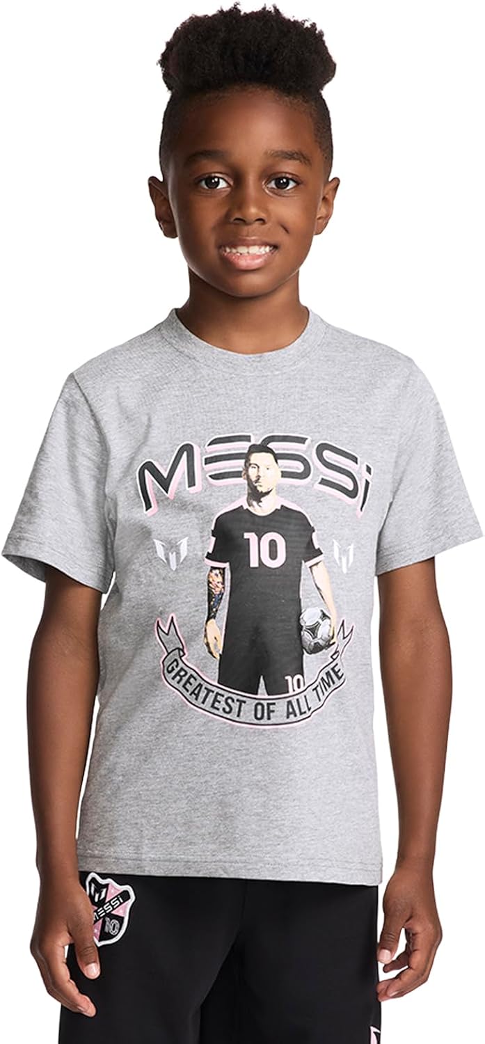 Boys' Lifestyle Short Sleeve T-Shirt, Slim-fit Graphic Tee, Cotton Blend Fabric